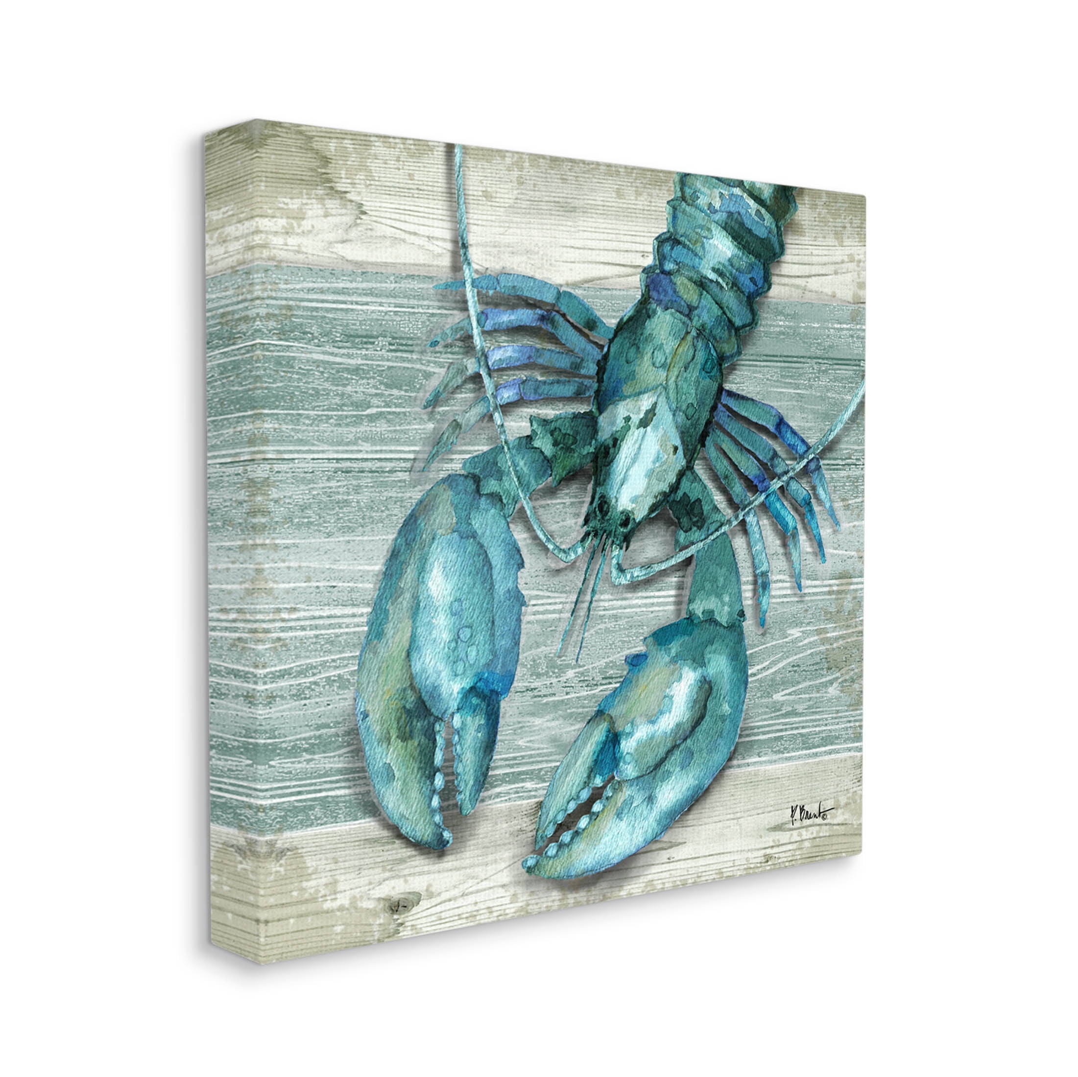 Stupell Industries Northpoint Lobster Rustic Sealife Graphic Art Gallery Wrapped Canvas Print Wall Art, Design by Paul Brent