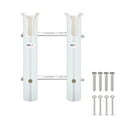 thumbnail image 1 of Portable Fishing Rod Rack Rod Holders 2-Tube ABS Plastic Rod Racks Rail Mount Clamp Bracket Lure Pliers Storage Socket, 1 of 8