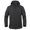 Black, variant on Mens Windbreaker Warm Fleece Soft Outdoor Solid Color Jacket Gray 2XL Zip Front Windbreaker Jacket