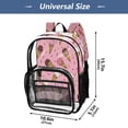 thumbnail image 4 of PVC Transparent Backpacks Clear Backpack for Travel and Outings Ice Cream Cones Pattern, 4 of 7