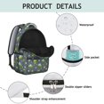 thumbnail image 4 of Alien UFO Medium Gray Pattern Backpack for School, Cute School Bag with Adjustable Shoulder Straps and Padded Back, 15.3"x11"x7.1", 4 of 5