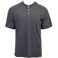 thumbnail image 2 of Victory Outfitters  Men's Heather Short Sleeve Henley Grey Stripe XXL, 2 of 5
