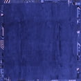 thumbnail image 1 of Ahgly Company Indoor Square Abstract Blue Modern Area Rugs, 7' Square, 1 of 4