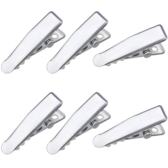 100pcs Alligator Duckbill Hair Clips Metal Single Prong Hair Clip Hairpins Teeth Bows Professional Sectioning Clips DIY Hair Accessories for Women Styling, Silver