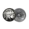 thumbnail image 2 of CRAFTMEMORE 2pcs 1-3/8 Inches Indian Head Screw Back Conchos Gaur Rodeo Cowboy Leathercraft Embellishment Buttons CHS38 (Black Silver), 2 of 3