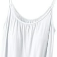 thumbnail image 5 of Puntoco Tops de cuello cuadrado para mujer, moda de verano para el tiempo libre, color sólido, capa interior con cojín en el pecho y tirantes, top de cuello redondo, 5 of 5
