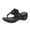 Black, variant on JeashCHAT Slip On Slide Sandals for Women Women's Thick Sole Shoes Ladies Beach Sandals Summer Non-Slip Causal Flip Flops Slippers (Black)
