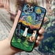 thumbnail image 1 of Funda con relieve 3D para iPhone SE 2020 XR X 7 8 6 Plus 6s, funda de silicona suave con pintura al óleo para iPhone 13 11 12 14 Pro XS Max, Capa de TPU Tan Jianjun unisex, 1 of 2
