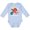 AE-Light Blue, variant on Inktastic TWO-I-E-I-O 2nd Birthday Boys or Girls Long Sleeve Baby Bodysuit