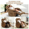 thumbnail image 7 of Lnsenfin Manual Swivel Rocker Recliner Chair with Massage Faux Leather for Living Room,Light Brown, 7 of 7
