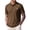 A215-Brown, variant on Kalauyu Mens Summer Business Short Sleeve Shirts Turn Down Collared Tops Print Breathable Knit Casual Golf Tops