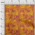 thumbnail image 1 of oneOone Rayon Orange Fabric Batik Sewing Craft Projects Fabric Prints By Yard 56 Inch Wide - T6, 1 of 1