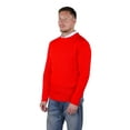 thumbnail image 6 of Socal Look Men's Sweater Crew Neck Long Sleeve Acrylic Pullover Red, S, 6 of 7