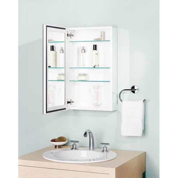 Jensen Medicine Gallery Deluxe Medicine 15W x 4D x 25H in. Stainless Steel