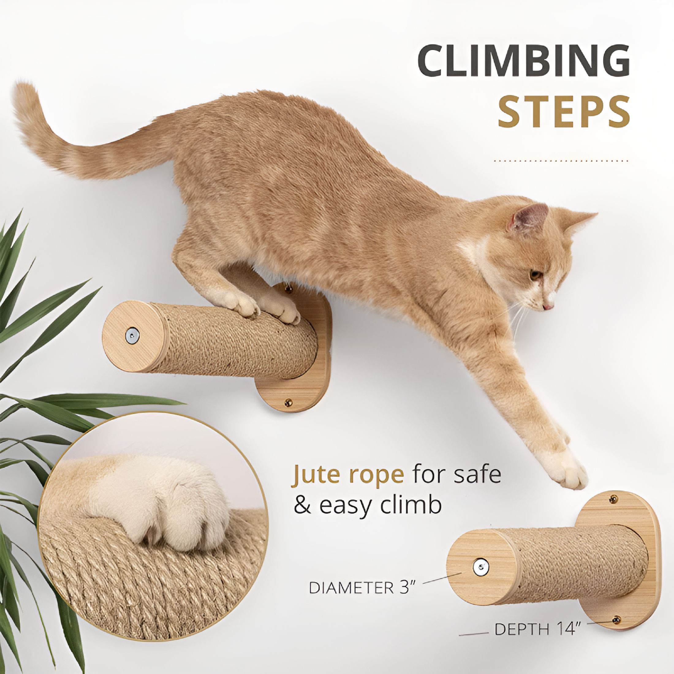 XIBUFE 2026 New Cat Hammock Wall Mounted Wooden Kitten Hanging Bed Pet Furniture Perches for Wall,Window,Room,Apartment,Indoor,Small Cats,Kittens