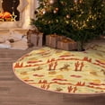 thumbnail image 6 of Daiia Wild West Colorful Drawing Merry Christmas Tree Skirt , Xmas Large Lace-up Tree Skirt, Santa Snowflakes Rustic Home Decorations New Year Party Farmhouse Decor-48", 6 of 7