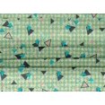 thumbnail image 4 of oneOone Velvet Light Mint Green Fabric Chevron & Triangle Geometric Craft Projects Decor Fabric Printed By The Yard 58 Inch Wide, 4 of 5
