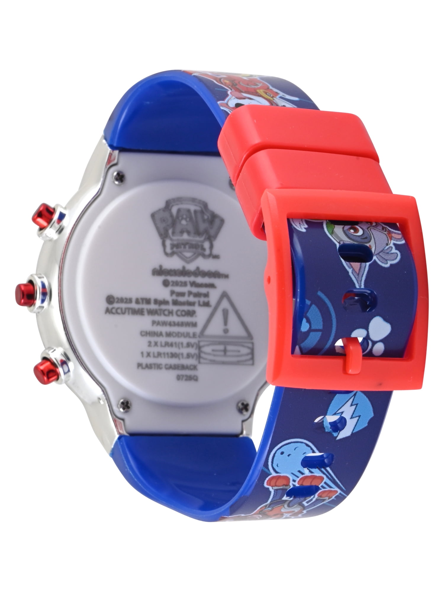 Nickelodeon Paw Patrol Unisex Child Blue Flashing Dial LCD Watch, PAW4348WM