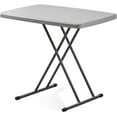 thumbnail image 1 of Folding Plastic Table, Laptop TV Tray Table Durable Adjustable Height Portable Snack Table for Home Use, Picnic, Party(Grey), 1 of 1