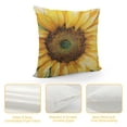 thumbnail image 4 of COMIO  Sunflower Throw Pillow Cover Vintage Sunflower with Retro Design Decorative Rectangular Pillowcase for Sofa and Bed Couch, 4 of 5