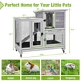 thumbnail image 7 of BUTINGLALE Rabbit Cage Indoor Rabbit Hutch Bunny Hutch Outdoor, Guinea Pig Cages with Removable Bottom Wire Netting - Easy Clean Large, 7 of 7