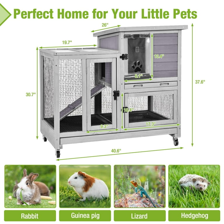 ラビット222 800×1000BLACK5枚 BUTINGLALE Rabbit Cage Indoor Rabbit Hutch Bunny Hutch Outdoor