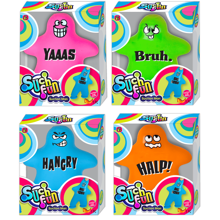 Ja-Ru Suction Cup Squish Dude assorted colors and sayings, child