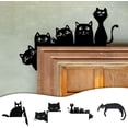 thumbnail image 2 of Adornos de Halloween, adorno de puerta de Halloween, adorno de puerta de gato adorable de metal, decoración de esquina de marco de puerta de gato, letreros y placas decorativas para puertas y ventanas, 2 of 7