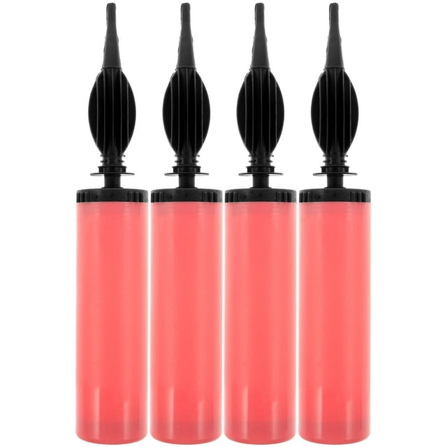Miangastore 4PCS/Set Double Intake Balloon Pump Balls Inflator Balloon Pump Accessories Hand Push Air Pump(Random Color)