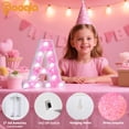 thumbnail image 2 of Carpa LED Pooqla con forma de letra para marquesina, color rosa claro, funciona con pilas, 2 of 6