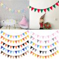 thumbnail image 2 of Guirnaldas de tela de colores para decoración, 12 banderas, guirnalda colgante de fieltro de Navidad para boda, cumpleaños, fiesta en casa, 2 of 4