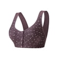 thumbnail image 3 of Lixiuxyad Comfortable Wireless Bra For Mature Women Front Closure Vest Style Plus Size Soft Cup Bra For Everyday Wear,Bras for Women Purple 46, 3 of 7