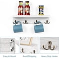 thumbnail image 6 of OLOV Wall/Shelf Towel Hat Coat Hook, 2 Count, 6 of 7