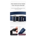 thumbnail image 6 of Jessboyy Men's Canvas Woven Belt No Hole Automatic Buckle Ratchet Belts Work Casual Outdoor Hiking Adjustable Web Belt Blue,Free Size, 6 of 7