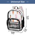 thumbnail image 4 of Large Clear PVC Backpack Heavy Duty See Through Backpack for Adults Work Travel, Bunny-carrot Print Printed 12L, 4 of 8