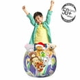 thumbnail image 3 of Abstract Storage Toy Bag Chair, Brushstroke Pastel Colors Retro Hipster Funky Modern Demonstration, Stuffed Animal Organizer Washable Bag, Small Size, Blue Violet and Pale Green, by Ambesonne, 3 of 3
