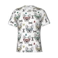 thumbnail image 3 of Naloa Cute French Bulldog Men's T-Shirt Sport T-shirt Men's Basic Tee Casual Men's Shirt, Round Neck, Short Sleeves - X-Large, 3 of 5