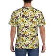 thumbnail image 3 of Vsdgher Lilies Flowers Print Men's Dry Fit Mesh Athletic Shirts Moisture Wicking Tennis T-Shirt Tops, 3 of 9