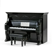 Miniature 18 Note Musical Hi-Gloss Black Upright Piano With Bench - Can't Take My Eyes Off You