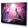 thumbnail image 2 of Designart "Kangaroo'S Moonlit Wilderness I" Animals Kangaroo Canvas Art Print, 2 of 7