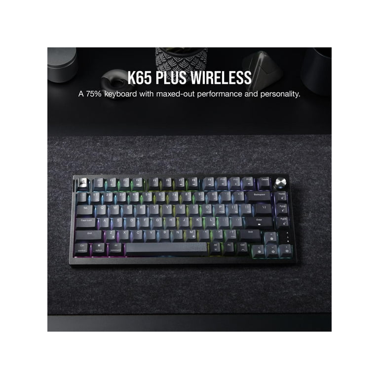 CORSAIR K65 PLUS WIRELESS 75% RGB Mechanical Gaming Keyboard - Pre