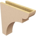 thumbnail image 5 of 4"W x 16"D x 16"H Thin Yorktown Rough Cedar Woodgrain TimberThane Corbel, Primed Tan, 5 of 6