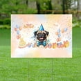 thumbnail image 2 of Watercolor Pug Happy Birthday Celebration Balloons Gift Party Yard Sign Dog Lover Gifts Outdoor Home Lawn Garden Porch Decor - 00028, 2 of 5
