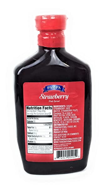 Pampa Fruit Spread Grape Jelly 19 Oz Package + Strawberry Jelly 19 Oz Package Variety Pack Bundle