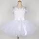 thumbnail image 4 of Disfraz de ángel de la guarda para niñas, vestido de tutú con flores blancas con purpurina para niñas pequeñas, vestido de princesa para fiesta de cumpleaños y Carnaval de Halloween, 4 of 5