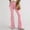 *Pink, variant on Women's Stretchy Flare Jeans,Elastic Waist Slimming Fit Denim Pants ,Casual Fashions Pant Pink,Womens Plus L