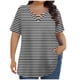 thumbnail image 1 of Tops de Manga Corta de Tamaño Más de las Mujeres, Blusas de Cuello en V Impresas de Verano de Moda para Uso Casual, Diario Y de Fiesta, 1 of 8