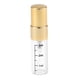 thumbnail image 1 of Botella de perfume cilíndrica elegante y única para baño 1 Pc tono dorado oz 0.1, 1 of 6