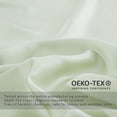 thumbnail image 4 of TOSMO Luxury Pillow Case Set of 2, Viscose Made from Bamboo OEKO-TEX, Silky Soft, Breathable & Cooling Pillow Cases with Envelope Closure (Queen, Light Green), 4 of 6