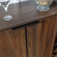 thumbnail image 4 of Chicago 34" Modern Wood Bar Cabinet with Side Wine Storage - Dark Walnut, 4 of 12